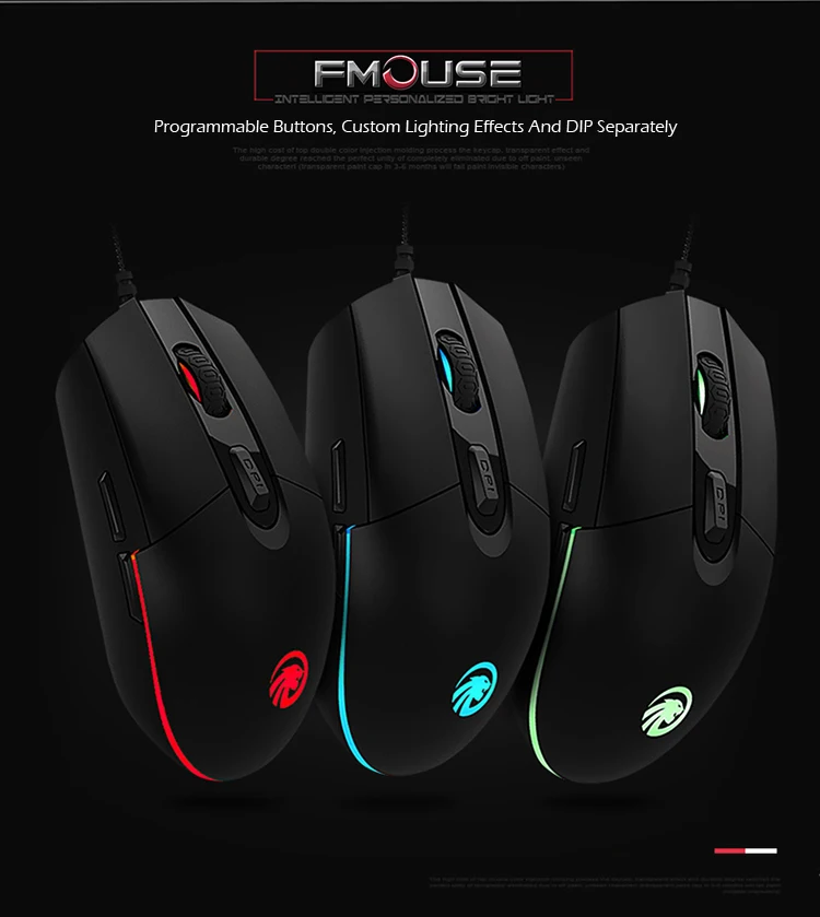 Оригинальная игровая мышь F F102 с RGB подсветкой, оптическая эргономичная проводная USB мышь с программируемыми 6 кнопками для настольного ноутбука