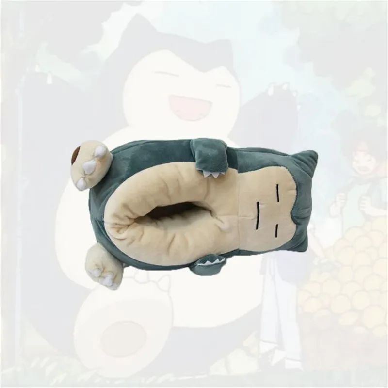 Тапочки с персонажами из аниме «Покемон Snorlax»; обувь для костюмированной вечеринки; аксессуары; домашняя обувь; хлопковые тапочки; необычный подарок