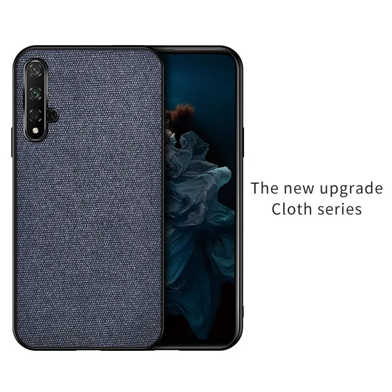 Blue Чехол из хлопковой ткани для huawei Honor 20 Lite Pro 20I Retra, силиконовая ткань, задняя крышка Honor 20 Lite, чехол Honor20 Lite, чехол s 20 Lite - Цвет: Blue
