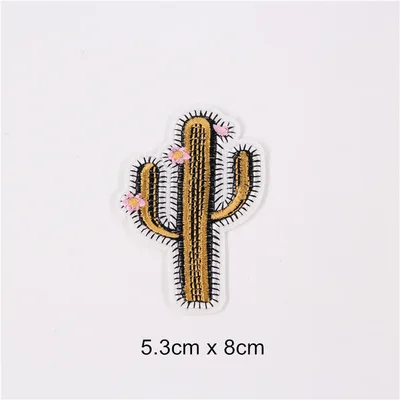 1pcs Mix Cactus Patch for Clothing Iron on Embroidered Sew Applique Cute Patch Fabric Badge Garment DIY Apparel Accessories 121 - Цвет: 54B