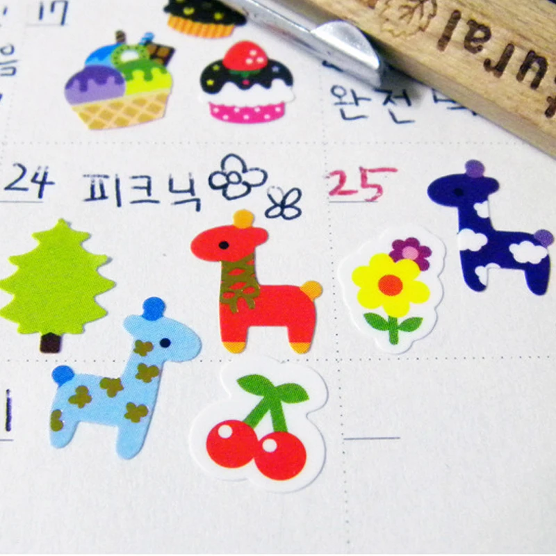 1 лист детских наклеек в виде совы и жирафа|reward stickers|reward stickers school teacherstickers teacher |