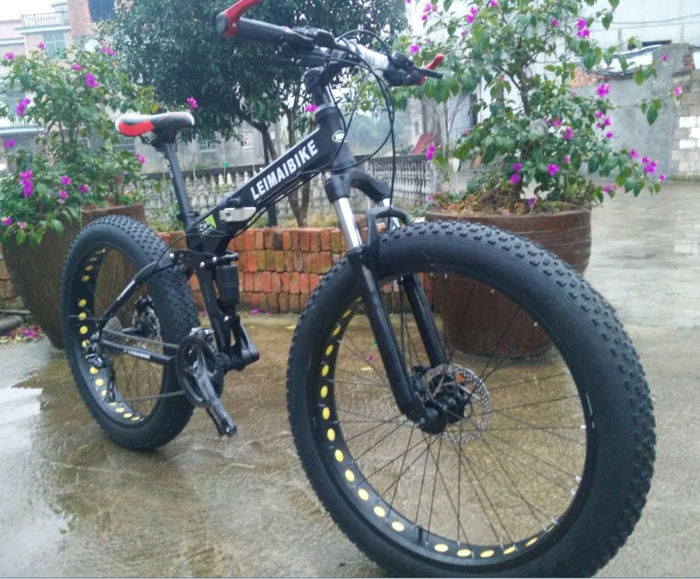 KALOSSE snow bike 21/24/27/30 speed Fat bicycle bicicleta mountain 26*4.0 inch tires beach | Спорт и развлечения