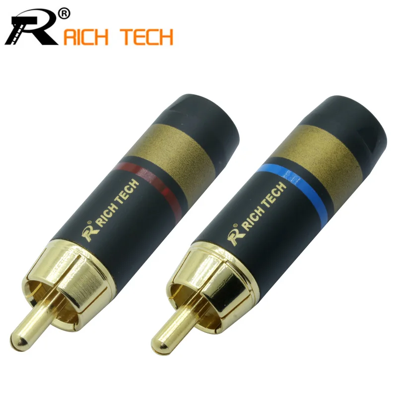 10 шт./5 пар разъемы RCA из меди 6 7 мм|adapter connector|plug connectorplug adapter connector |