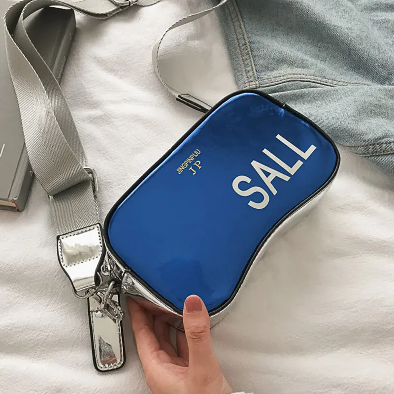 Простые Женские квадратные сумки 2019 дизайнерская лазерная сумка через плечо