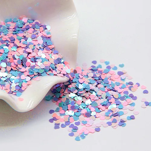 3mm Heart WHPUPKBU Paillettes 1-5mm Star Heart Dot Moon Loose Sequins Mix White Blue Pink Purple Sequin Wedding Decoration Confetti Nail Art 10/20g - Цвет: 3mm Heart WHPUPKBU
