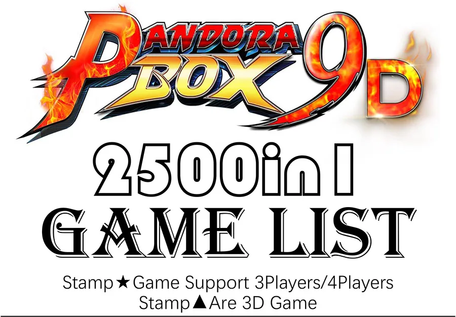 Pandora Box 9d 2500 В 1 семейная версия материнская плата может 3P 4P игра для видеоигр аркадная консоль машина 3d tekken mortal kombat