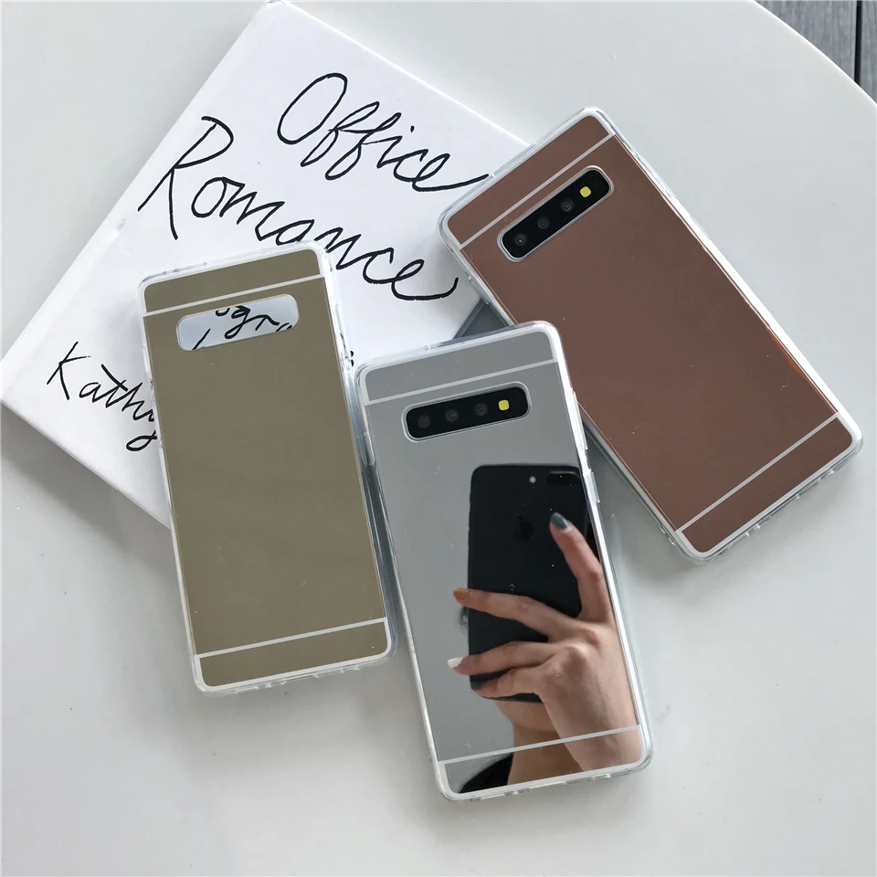 Роскошный мягкий зеркальный чехол для телефона для samsung Galaxy M10 M20 A10 A30 A50 A70 A40 S10 Lite Plus A6 A8 A7 A9 J4 J6 J8 чехол тонкий