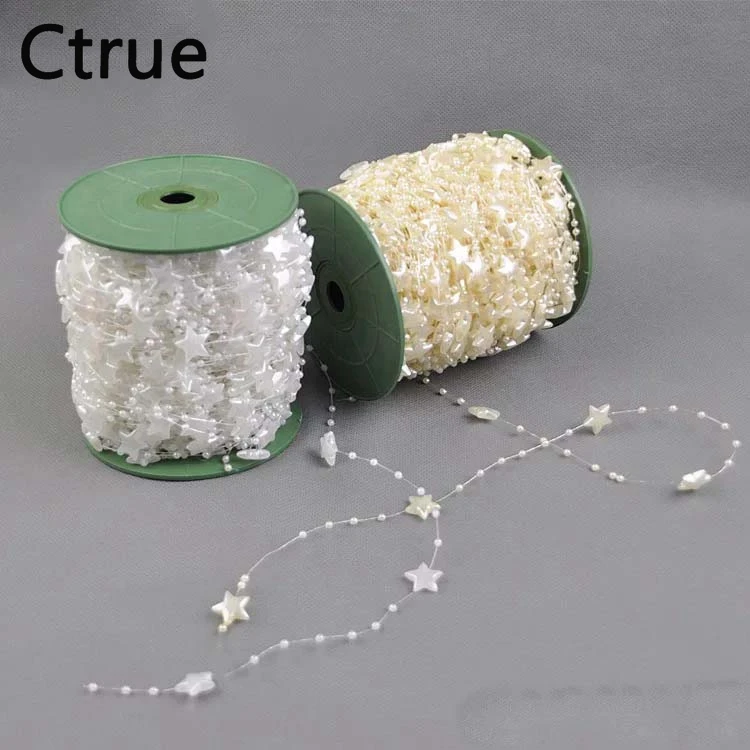 60 м Star лески Искусственный Жемчуг Бусы для DIY Garland Свадебная вечеринка украшения