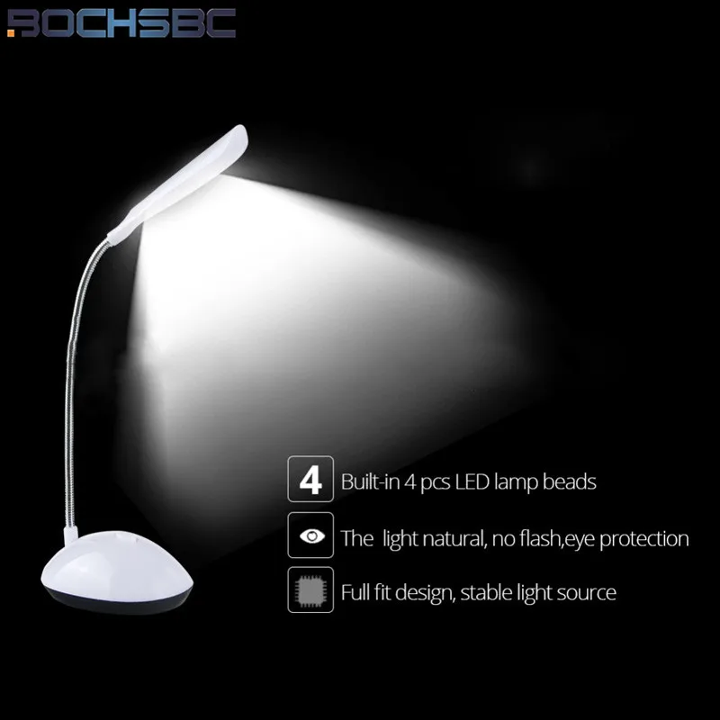 BOCHSBC LED Desk Lights Eye Protection Reading Night Light 360 Degree Rotation Portable Mini Book Study Bedroom Table Lamp | Лампы и