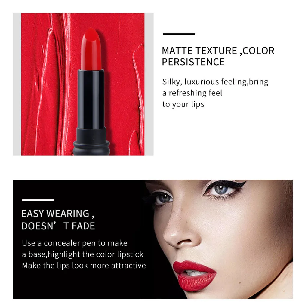 QIBEST губная помада блеск для губ женская красота матовая Водонепроницаемая