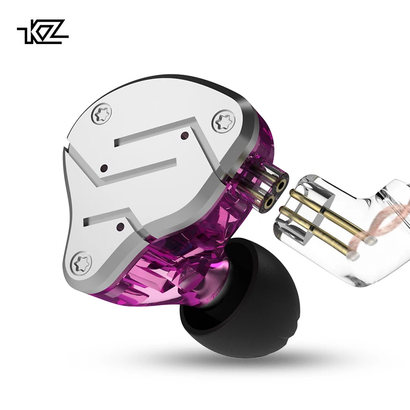 Новый плотным верхним ворсом KZ ZSN 1DD + 1BA Арматура двойной драйвер наушников