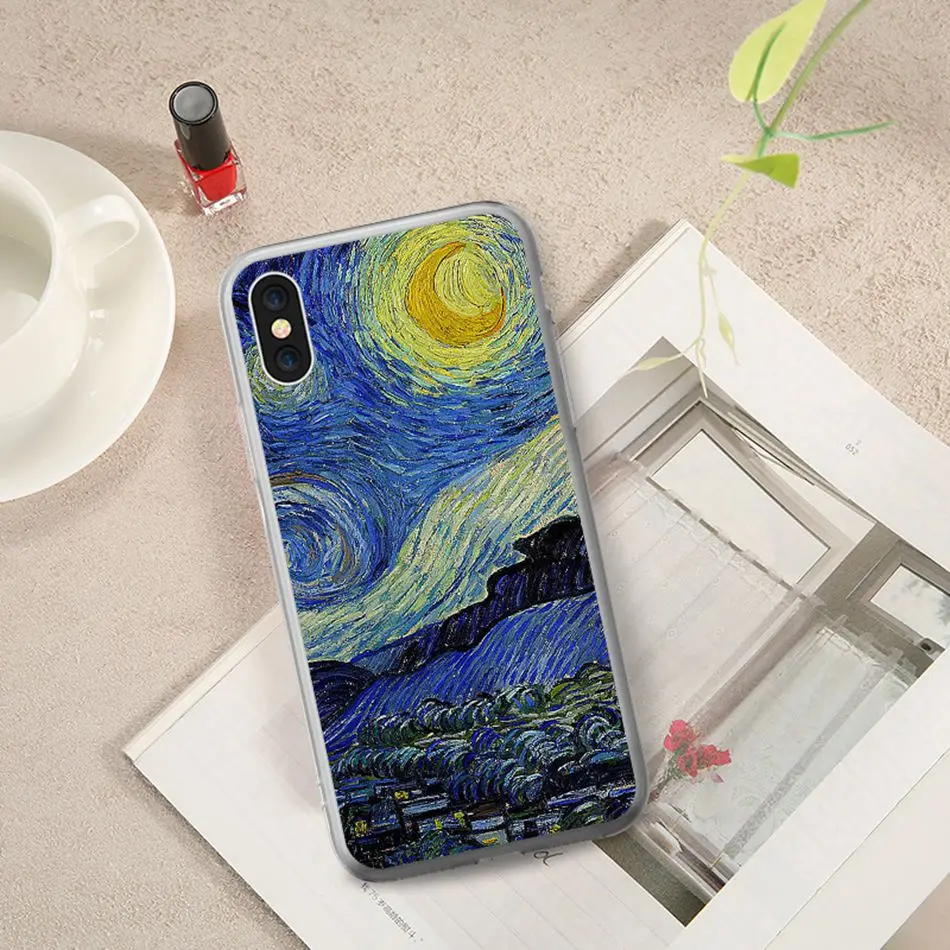 KISSCASE 3D Выбивает чехол живопись маслом для Honor 8x10 9 Lite мягкая Живопись чехол для Huawei p20 P Smart Cover Coque Capinhas чехол на honor 8x чехол на huawei p20 lite чехол на хонор 8х ван гог на honor 10 lite