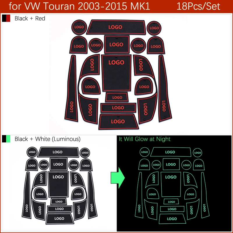 Противоскользящий резиновый коврик для ворот VW Touran MK1 2003 2004 2006 2008 2009 2010 2011 2014 2015