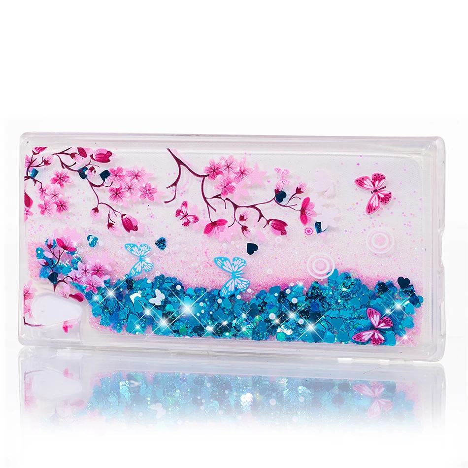 Блестящий жидкий зыбучий песок чехол для sony Xperia L1 L2 XA1 Plus XA2 Ultra XZ Premium XZ1 XZ2 Compact XZ XZs Fundas Cover B31