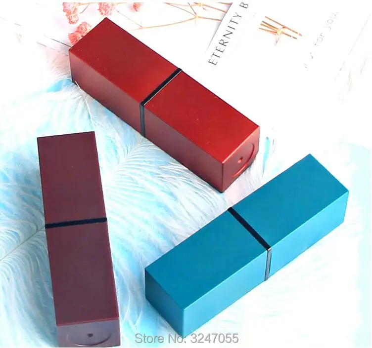 50pcs/lot Matte Color Empty Lipstick Tube, Cosmetic Classic Matte Style Lip Rouge Packing Container, DIY Lip Balm Storage Bottle