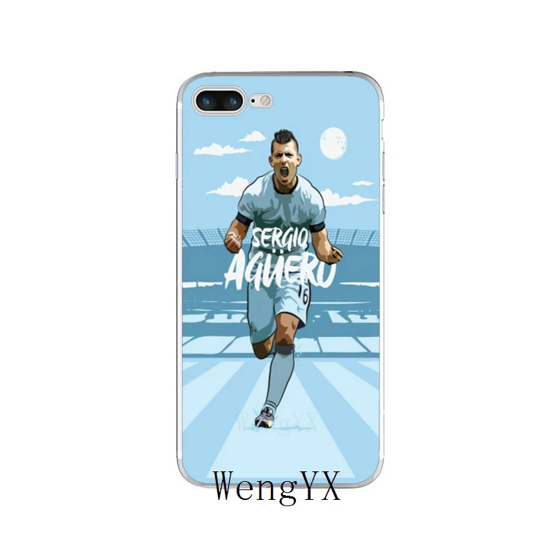 WengYX футболист Sergio Aguero 10 постер тонкий силиконовый мягкий чехол для телефона для iPhone X 8 8plus 7 7plus 6 6s plus 5 5S 5c SE 4 4S - Цвет: SergioAgueroA05