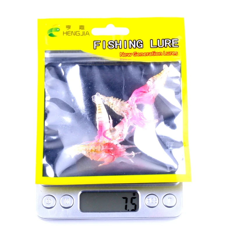 jig Silicone bait fly laser Peche 4.8cm 1g Outdoor Fishing Lure Soft Simulation Lightweight Shrimp Prawn Bait Fishy | Спорт и
