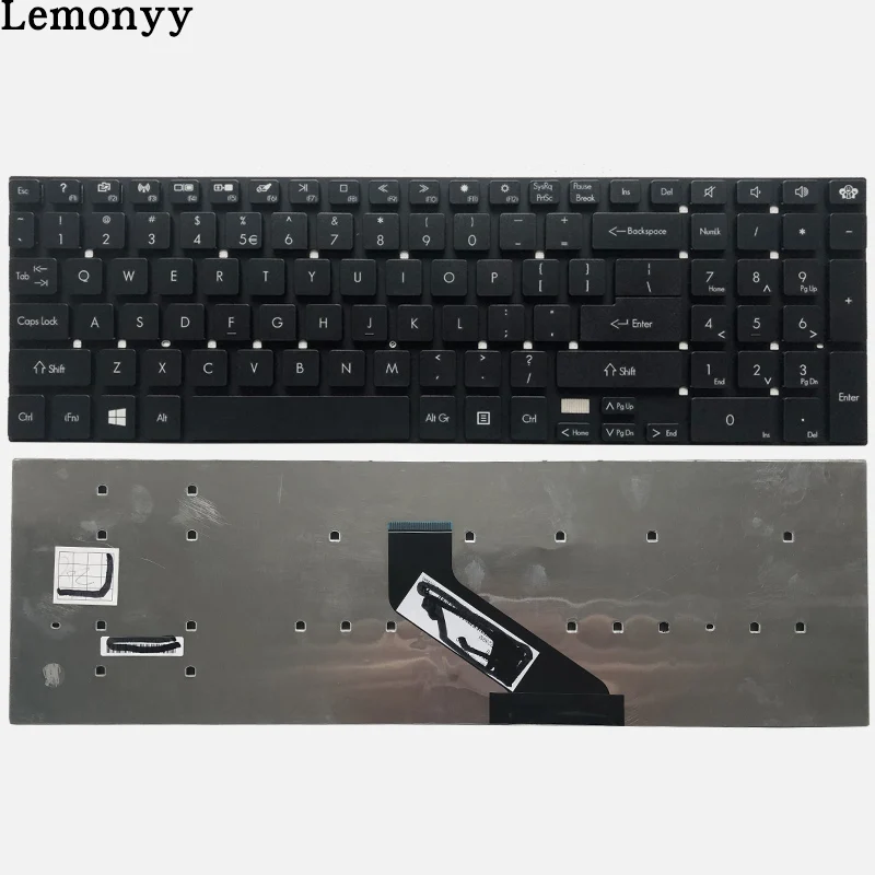 Черный Английская клавиатура для Packard bell easynote P7YS0 P5WS0 TS13SB TS44HR TS44SB TSX66HR TSX62HR TV11CM Q5WS1 US клавиатура для ноутбука - Цвет: Черный