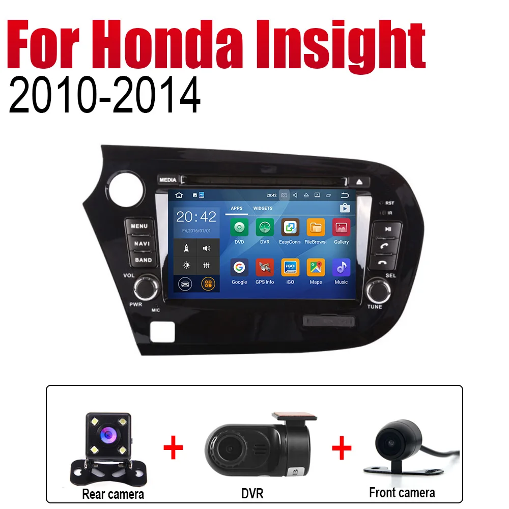 Extra Items Android 2 Din Авто Радио DVD для Honda Insight 2010~ Автомобильный мультимедийный плеер gps навигационная система Радио стерео - Цвет: Extra Items
