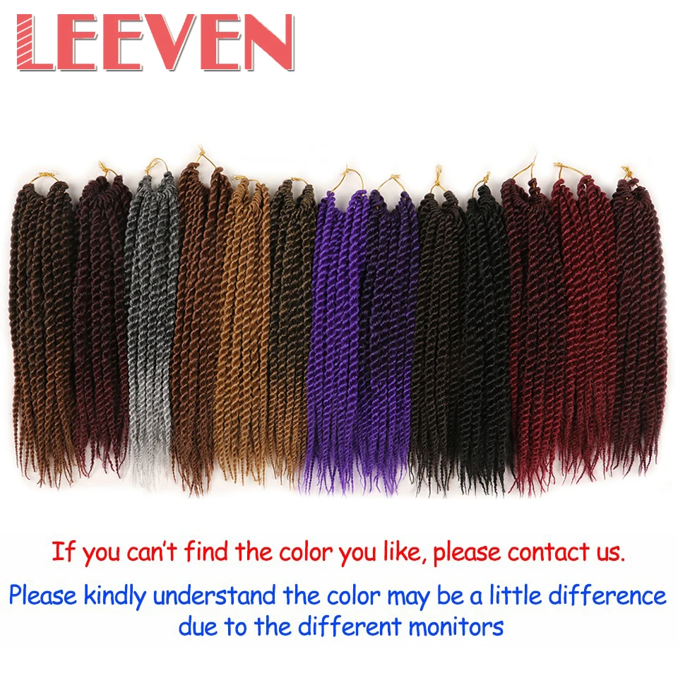 Leeven 12 &quot22 корни Сенегальские закрученные короткие косички для волос 1 шт.