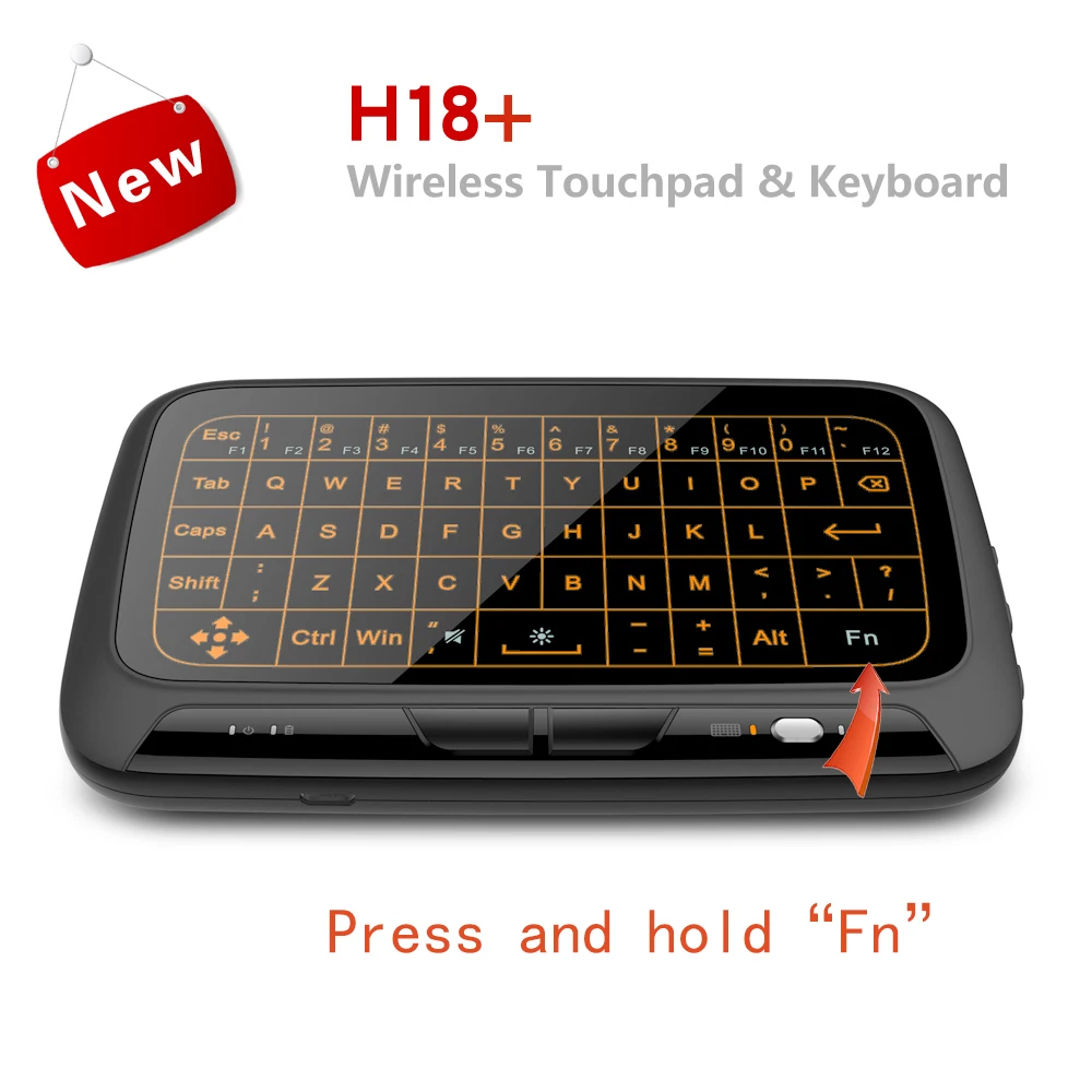 H18 Plus 2,4 ГГц Беспроводная Мини Клавиатура Тачпад с функцией подсветки Air mouse Game H18+ клавиатуры для Smart T
