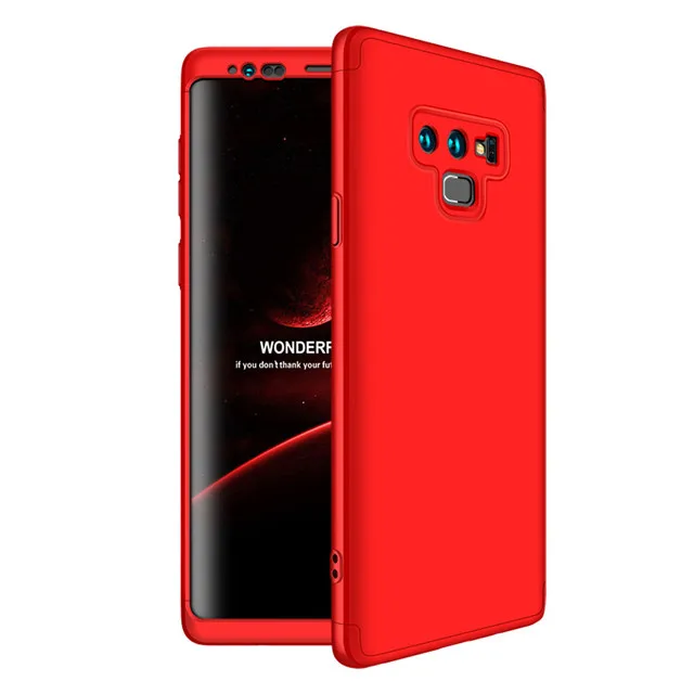 Red 360 чехол с полной защитой для samsung Note 9 чехол Роскошный Жесткий PC противоударный чехол для задней крышки для samsung Galaxy Note 9 Note9 Coque - Цвет: Red