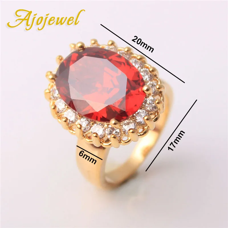 Роскошные женские ювелирные изделия Ajojewel высококачественное красное и зеленое