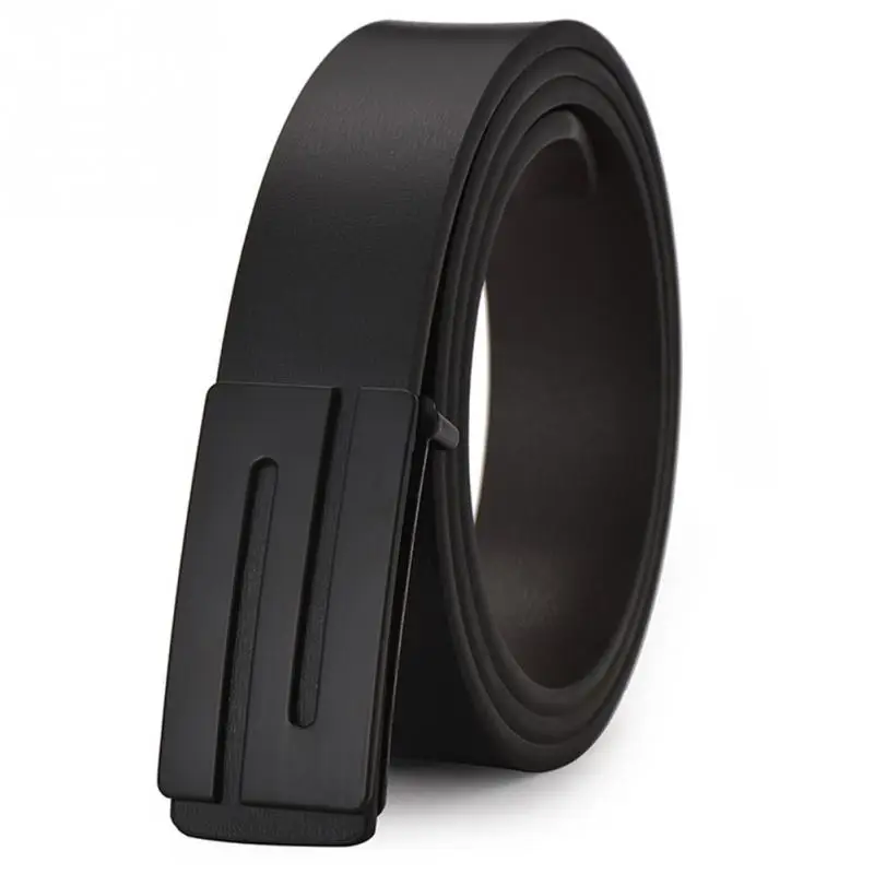 Black N buckle 3,3*115 см, высокое качество, классический Мужской ремень, дизайнерская Автоматическая пряжка, Воловья кожа, Мужской ремень, роскошные ремни для мужчин, Мужской ремень - Цвет: Black N buckle