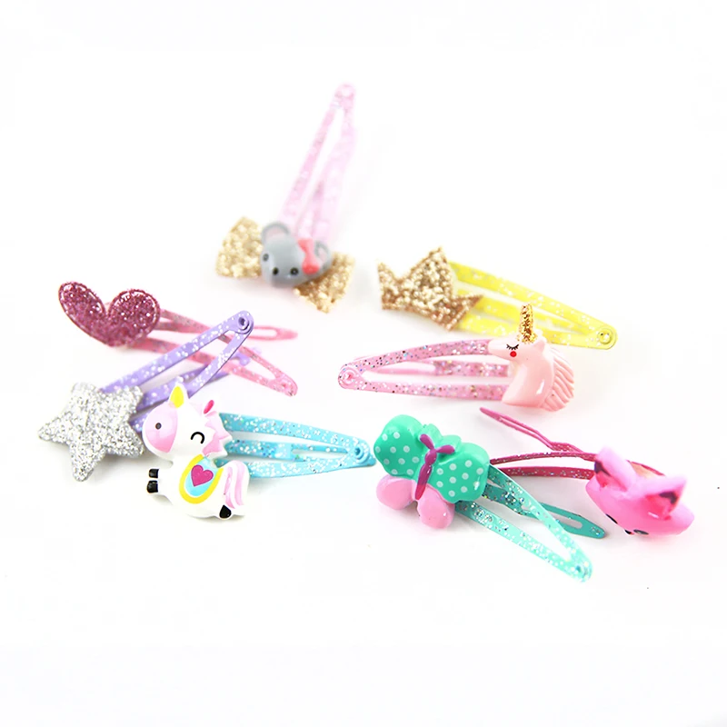 iDing Cartoon Hair Clips Headwear Set for Girls Barrette Ring Children's Day Birthday Gift Hairpin Band ZBYP035 | Дом и сад