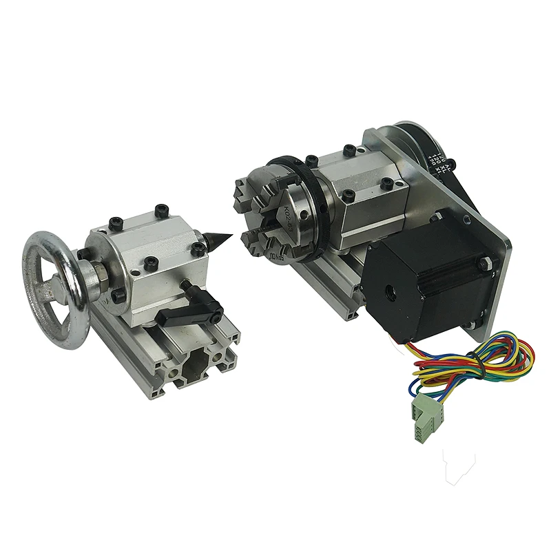 

DIY cnc router kit Rotary axis 4th axis with 3 jaw chuck active thimble