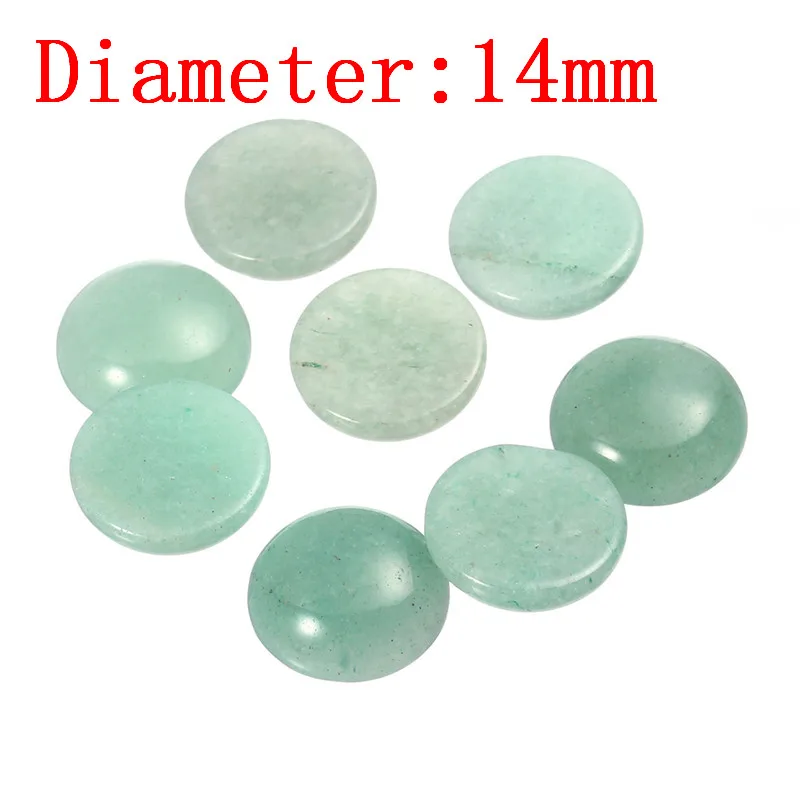 Green Aventurine LINSOIR 20 штук 14/16/18 мм Натуральный камень Кабошон Круглый бисер зеленый авантюрин тигровый глаз опал бусины из искусственных материалов для изготовления ювелирных изделий F3096 - Цвет: Green Aventurine