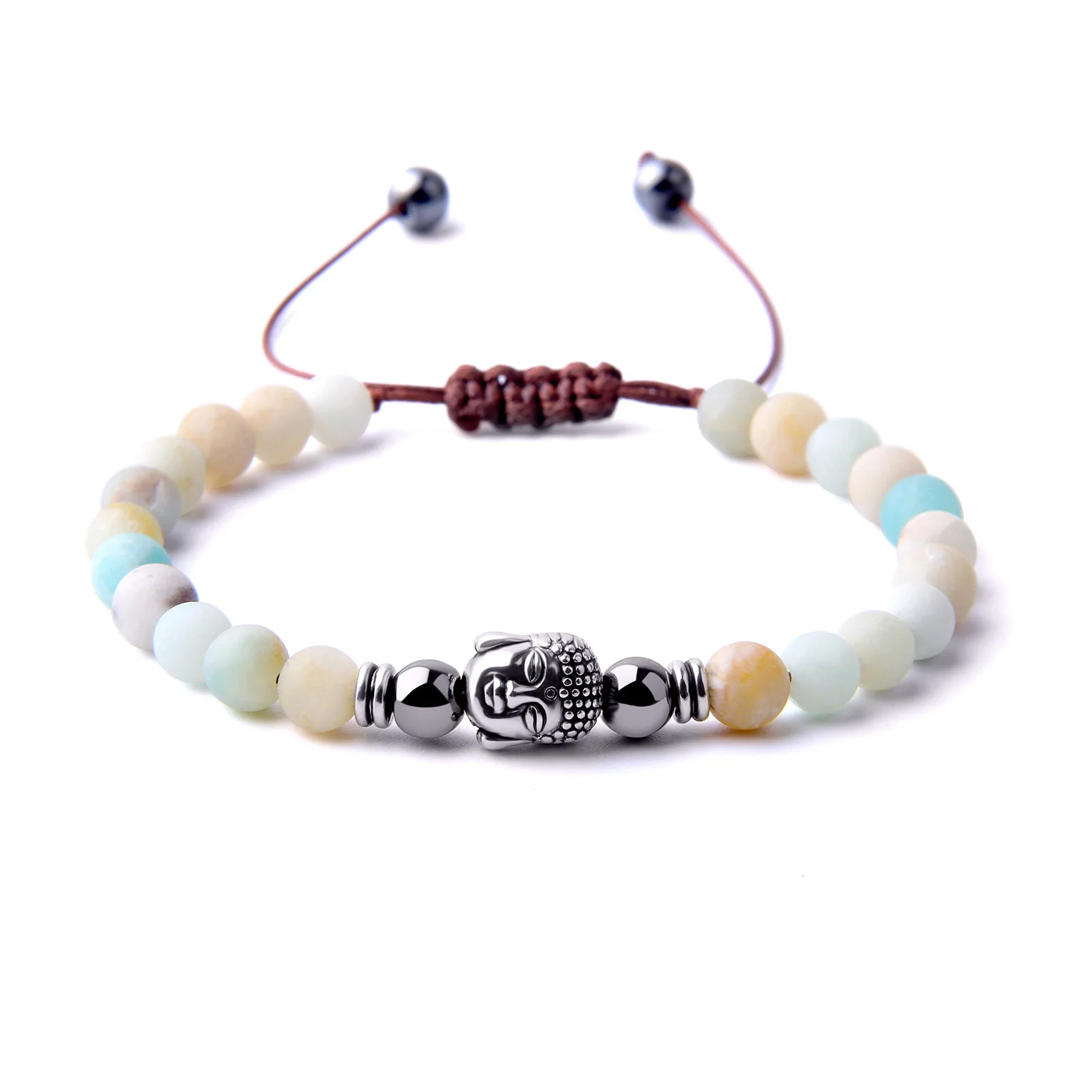 Будды Браслеты для мужчин модные натуральная из бисера браслеты и женщин