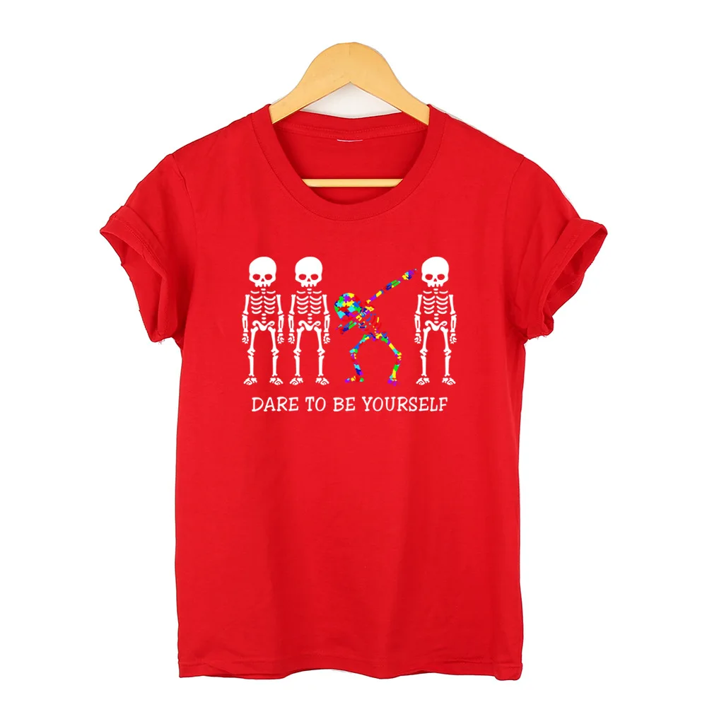 Sleketon Dabbing authism Awareness Dare To Be Yourself футболка 2020 Новое поступление Мужская модная