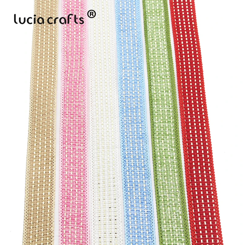 Lucia crafts 5y/6y 25 мм джутовые мешковины кружева планки ленты для свадебных мероприятий вечерние упаковки тортов аксессуары DIY P0511