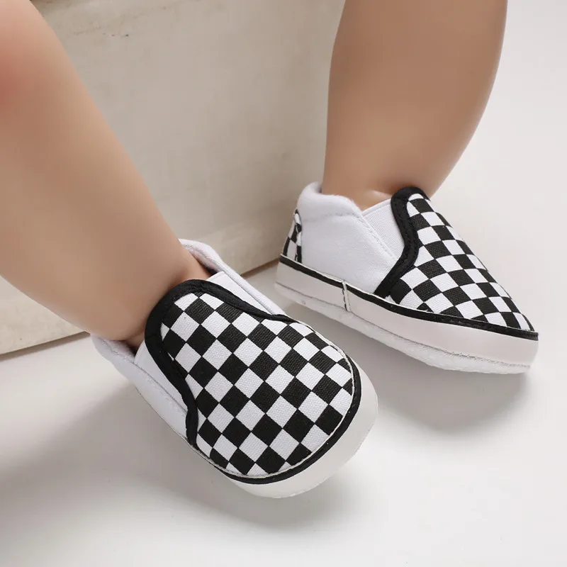 0-18Months 2019 Newborn Baby Boy Girl Casual Shoes Fashion Soft Sole Canvas Trainers Unisex Flat Plaid | Мать и ребенок