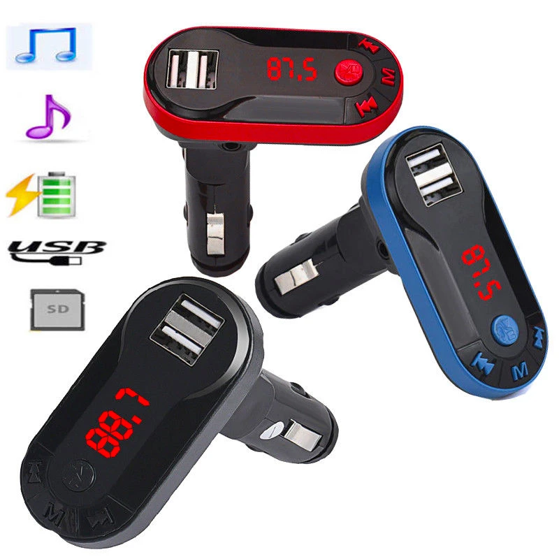 FM Transmitter Bluetooth Car Kit MP3 Player LED Dual USB 4.1A Charger Voltage Display Wireless Mp3 | Автомобили и мотоциклы