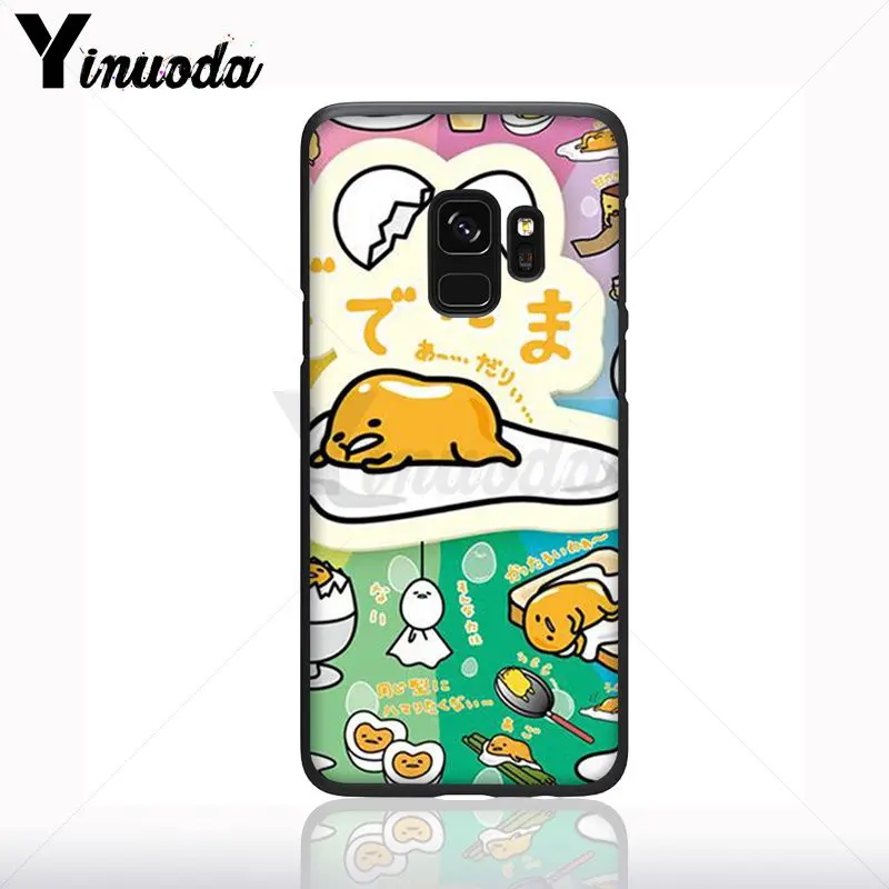 Yinuoda милый мультфильм gudetama жареные яйца черный ТПУ Мягкий силиконовый чехол для