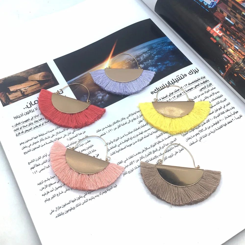 Женские богемные серьги с бахромой MANILAI модные ювелирные изделия из металла