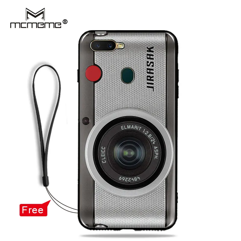 For OPPO A7 Case Silicone fashion Retro Camera Cassette Tapes pattern Soft Back Cover OPPOA7 A 7 Fundas Coque |