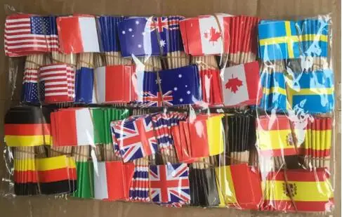 

Mini Holland Flag Paper Food Picks Dinner Cake Toothpicks Cupcake Decoration Fruit Cocktail Sticks Party Supplies