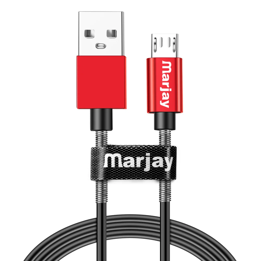 Marjay Micro Usb кабель 5 в 2,4 А зарядный кабель для быстрой зарядки для samsung Xiaomi телефонный кабель для зарядного устройства Microusb шнур плоский провод