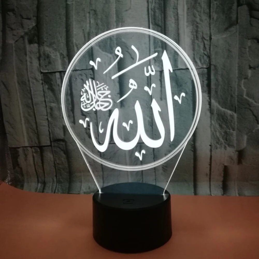 3D красочный свет LED Touch 3 D ночные светильники градиентные визуальные трехмерные