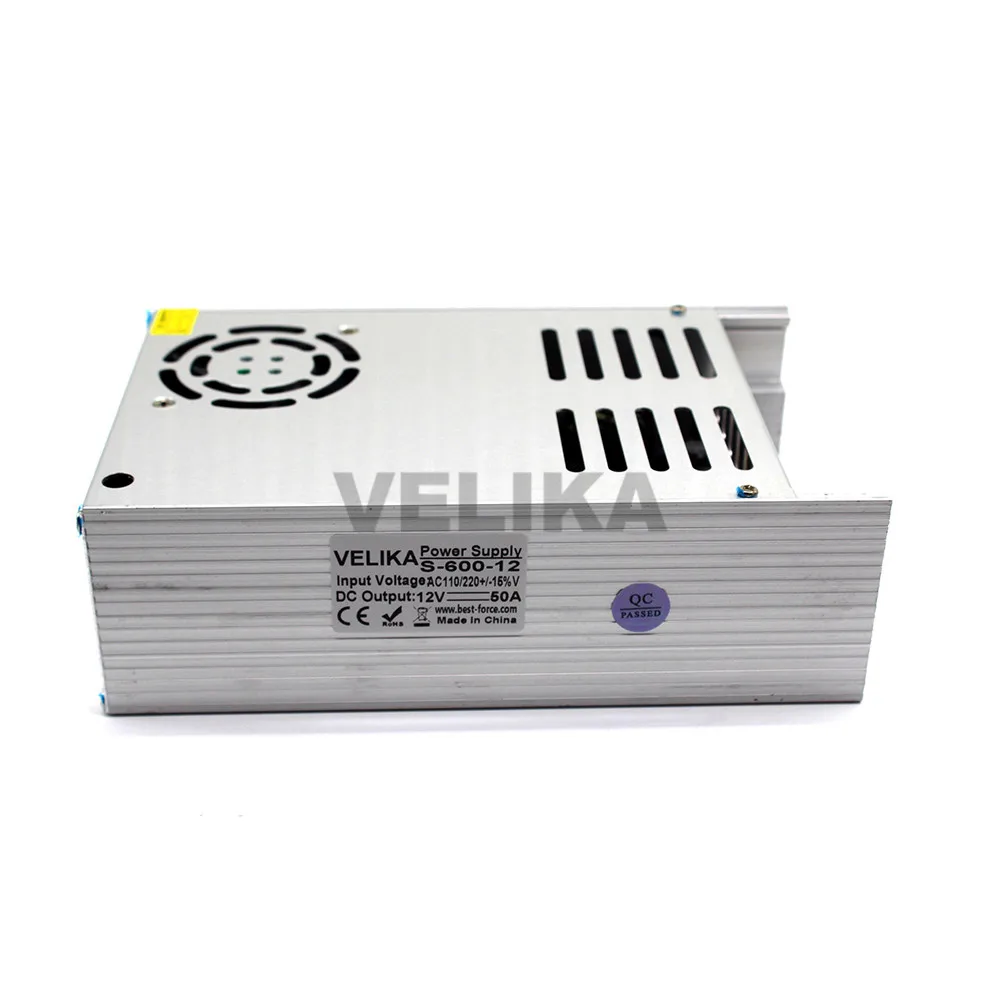 12V 50A 600w источник питания светодиодный трансформатор драйвера AC110V 220V к DC12V адаптер