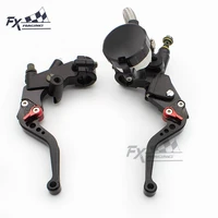 78 cnc motorcycle front brake hydraulic clutch master cylinder lever set reservoir 125cc 400cc atv scooter sport racing moto