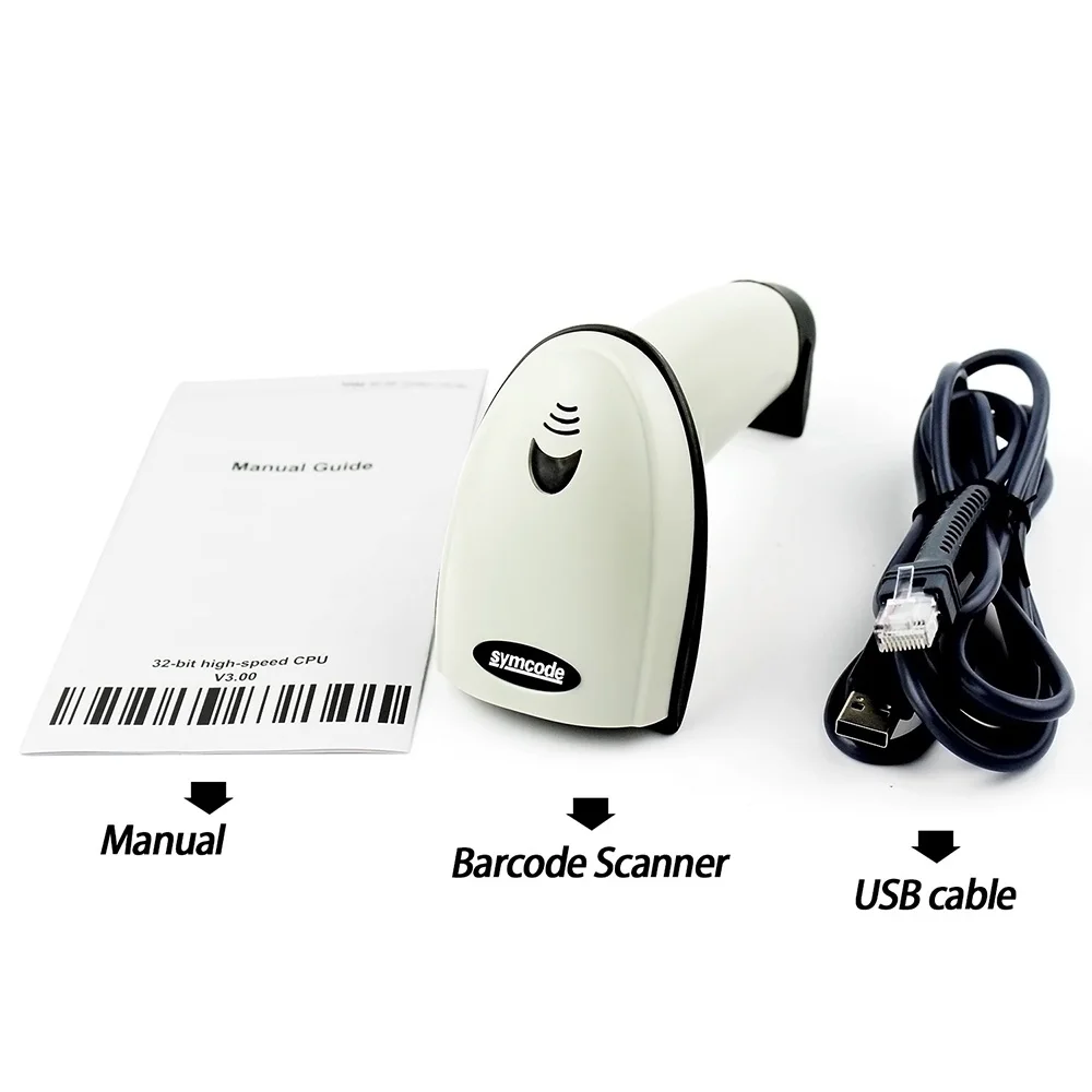 USB сканер штрих кода Symcode 1D лазерный ручной Проводной считыватель кодов