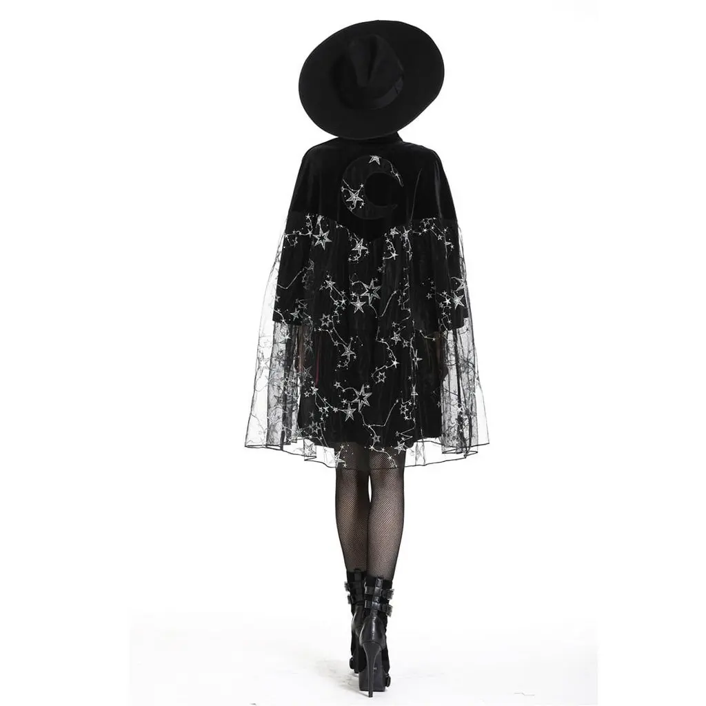 Женская накидка Darkinlove Goth Moon &amp Star BW056 |