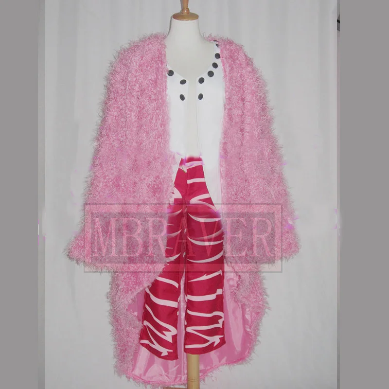 One Piece Donquixote Doflamingo Jacket Coat Gown Cosplay Costume Tailor-made Any Size |