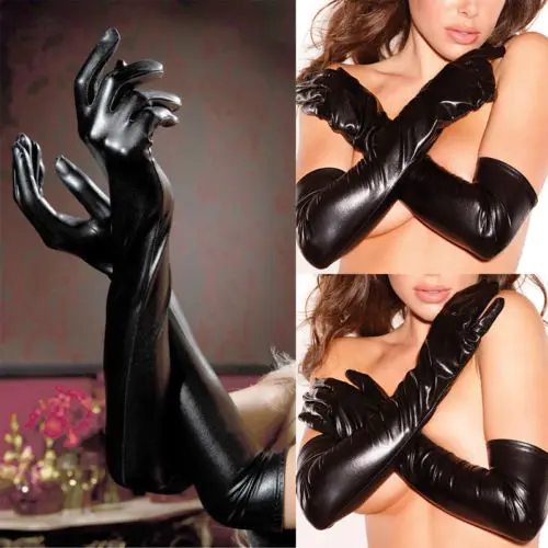 2019 новые сексуальные однотонные длинные латексные кожаные перчатки для взрослых
