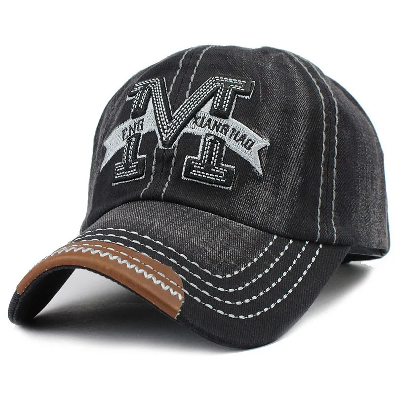 Брендовая бейсбольная кепка для рыбалки snapback Cowboy новая модная мужская Черная