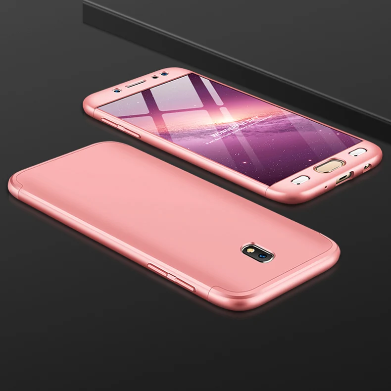 Для samsung J7 J730F чехол J730 матовый 360 градусов Полная защита жесткий чехол для samsung Galaxy J7 J72017 SM-J730F